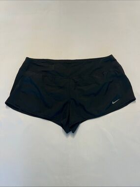 Nike Women's Black Performance Running Shorts with waist band back pocket XL